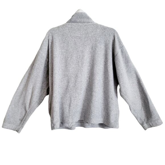 Vtg Davison’s of Bermuda Gray Fleece Embroidered Quarter-Zip Pullover Sweater SM - Picture 2 of 7